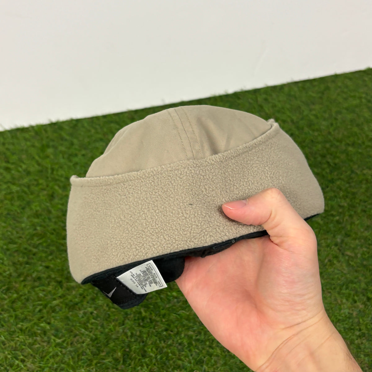 00s Nike Fleece Ear Flap Trapper Hat Brown