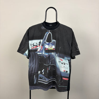 90s Mercedes F1 T-Shirt Black Medium