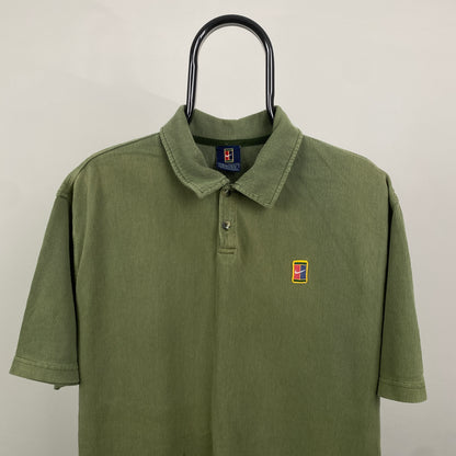 90s Nike Cord Challenge Court Polo Shirt T-Shirt Green Large