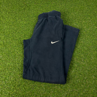 00s Nike Baggy Wide Leg Cotton Joggers Blue Small