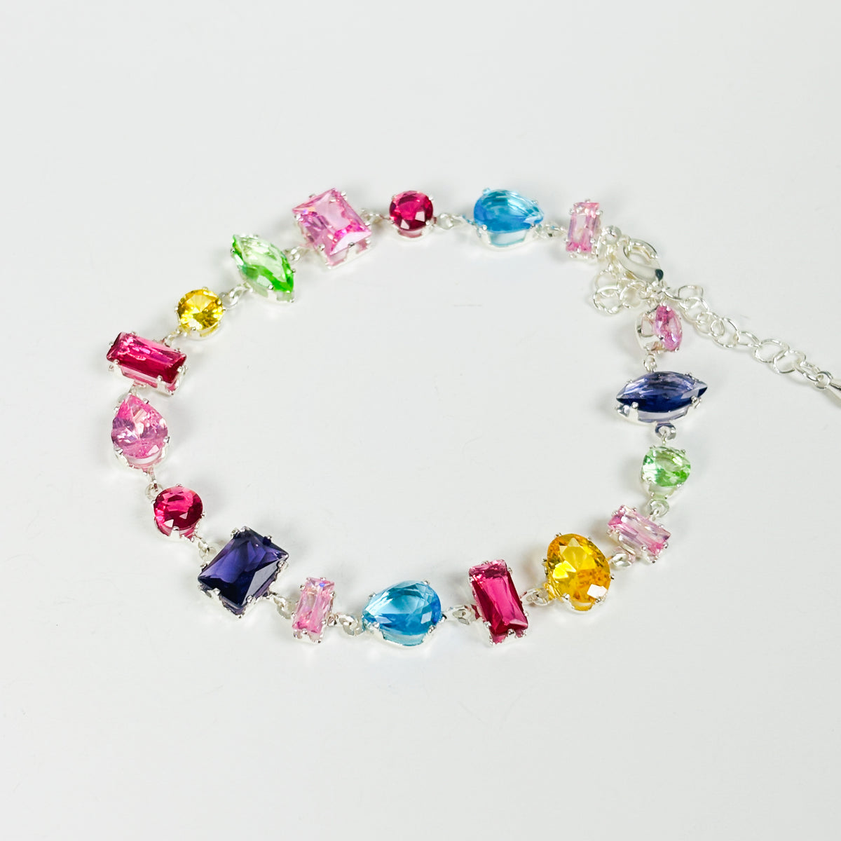 Vintage Gemstone Bracelet .925 Silver