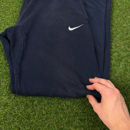00s Nike Wide Leg Cotton Joggers Blue Small
