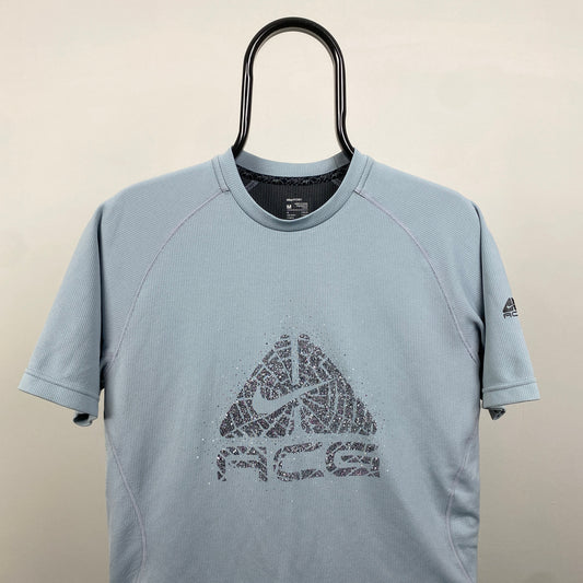 00s Nike ACG Cobweb T-Shirt Blue Medium