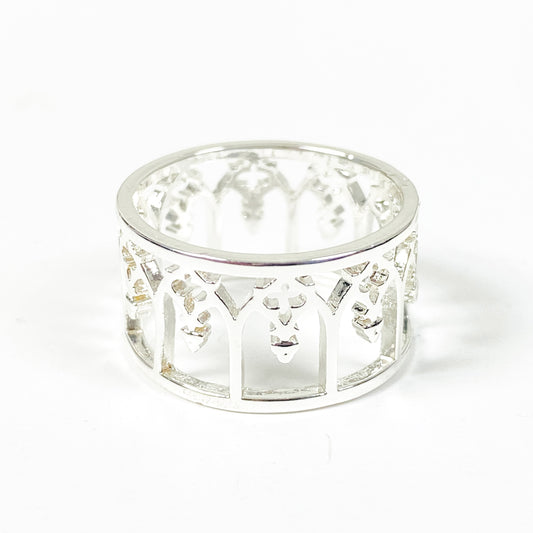 Cathedral Band Ring Silver