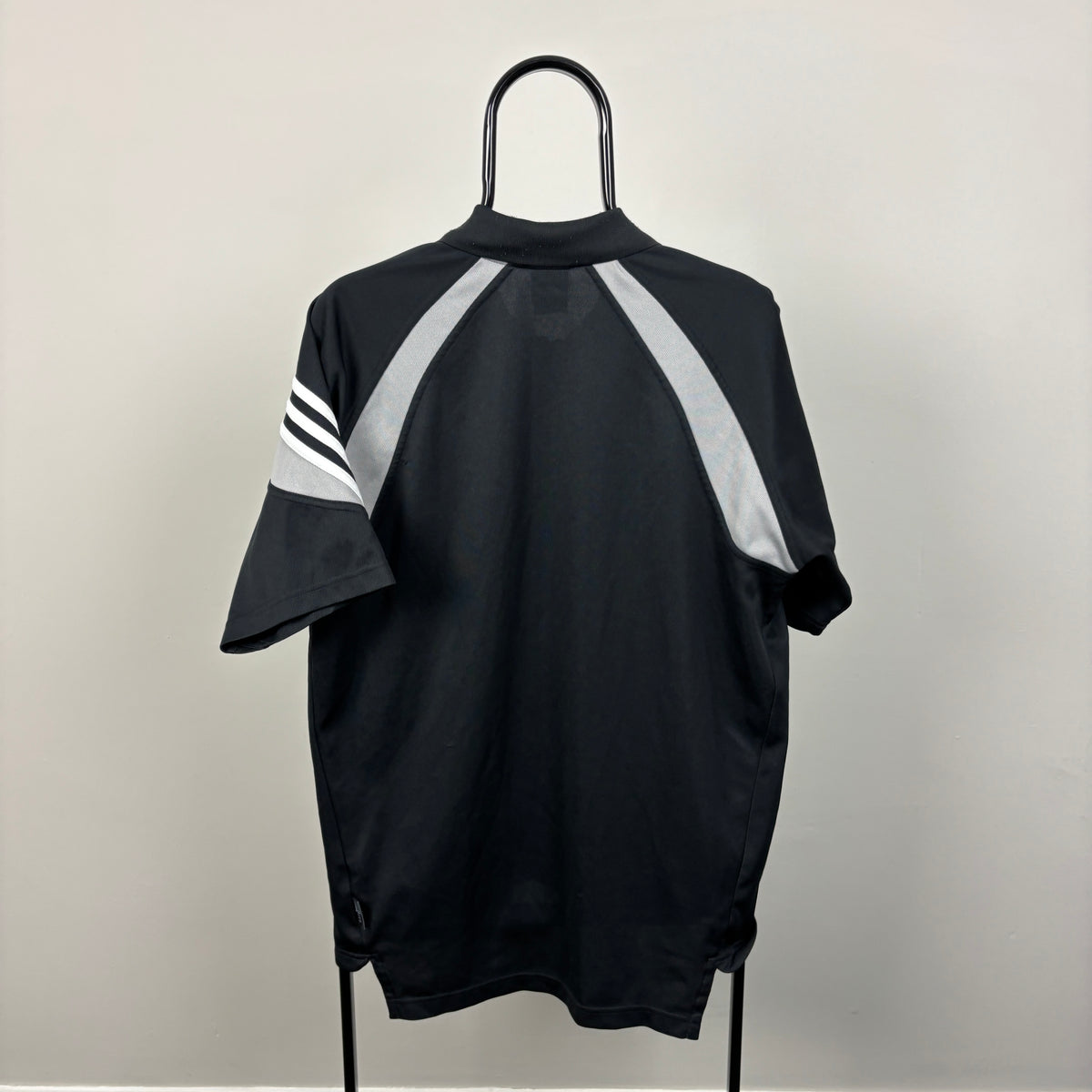 00s Adidas New Zealand All Blacks Rugby T-Shirt Black Small