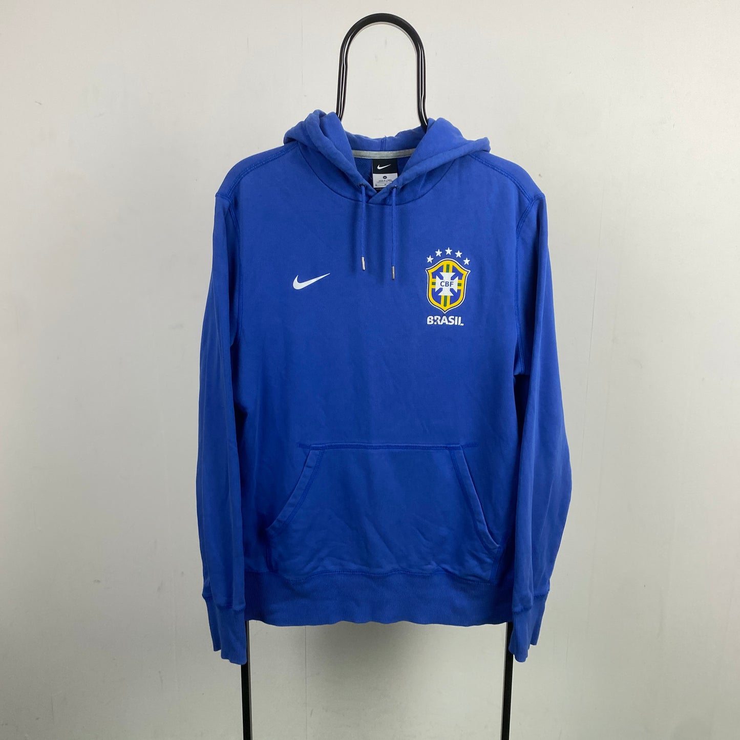 00s Nike Brazil Hoodie Blue Medium