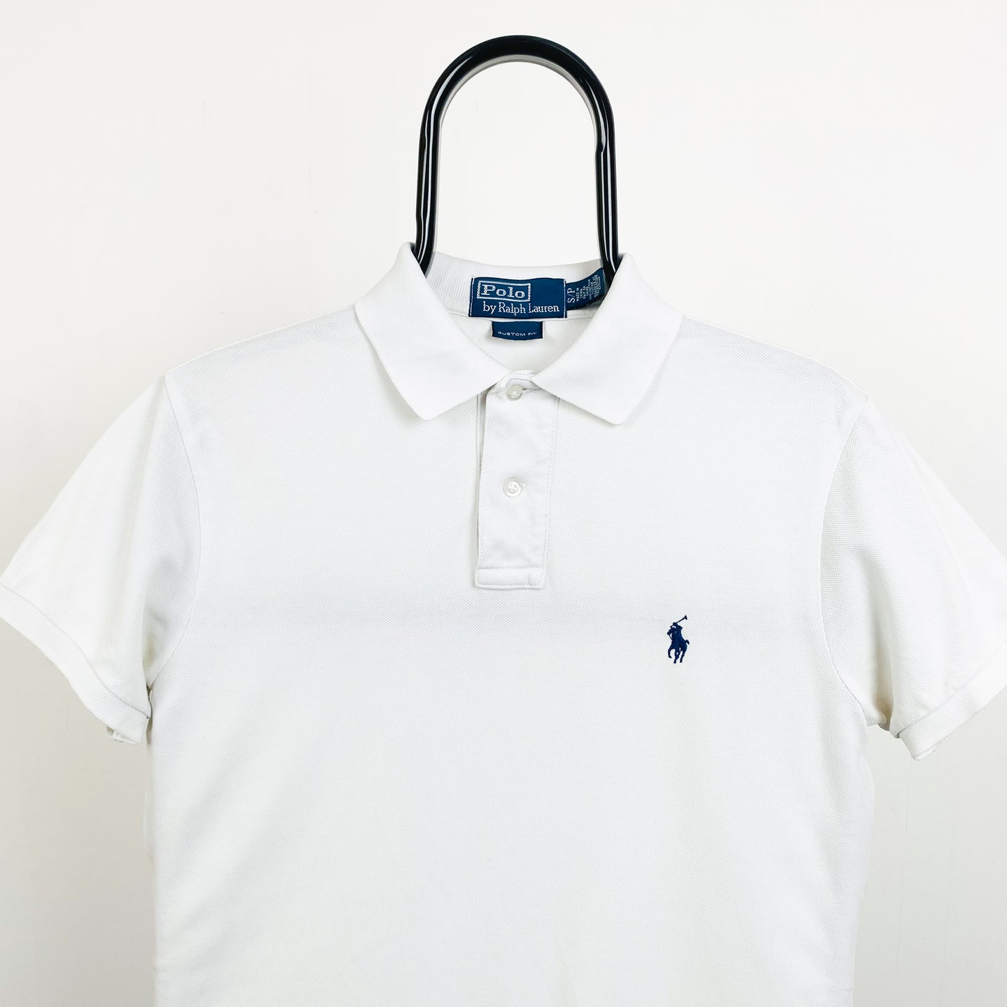 Retro Polo Ralph Lauren Polo Shirt T-Shirt White Small
