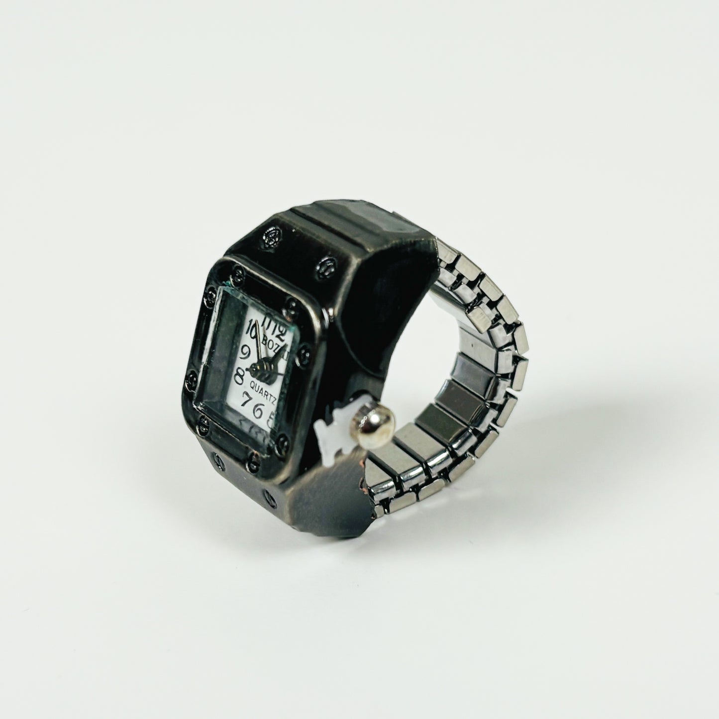 Watch Ring Adjustable Antique Silver