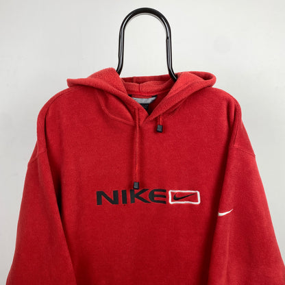 00s Nike Heavyweight Fleece Hoodie Red XL