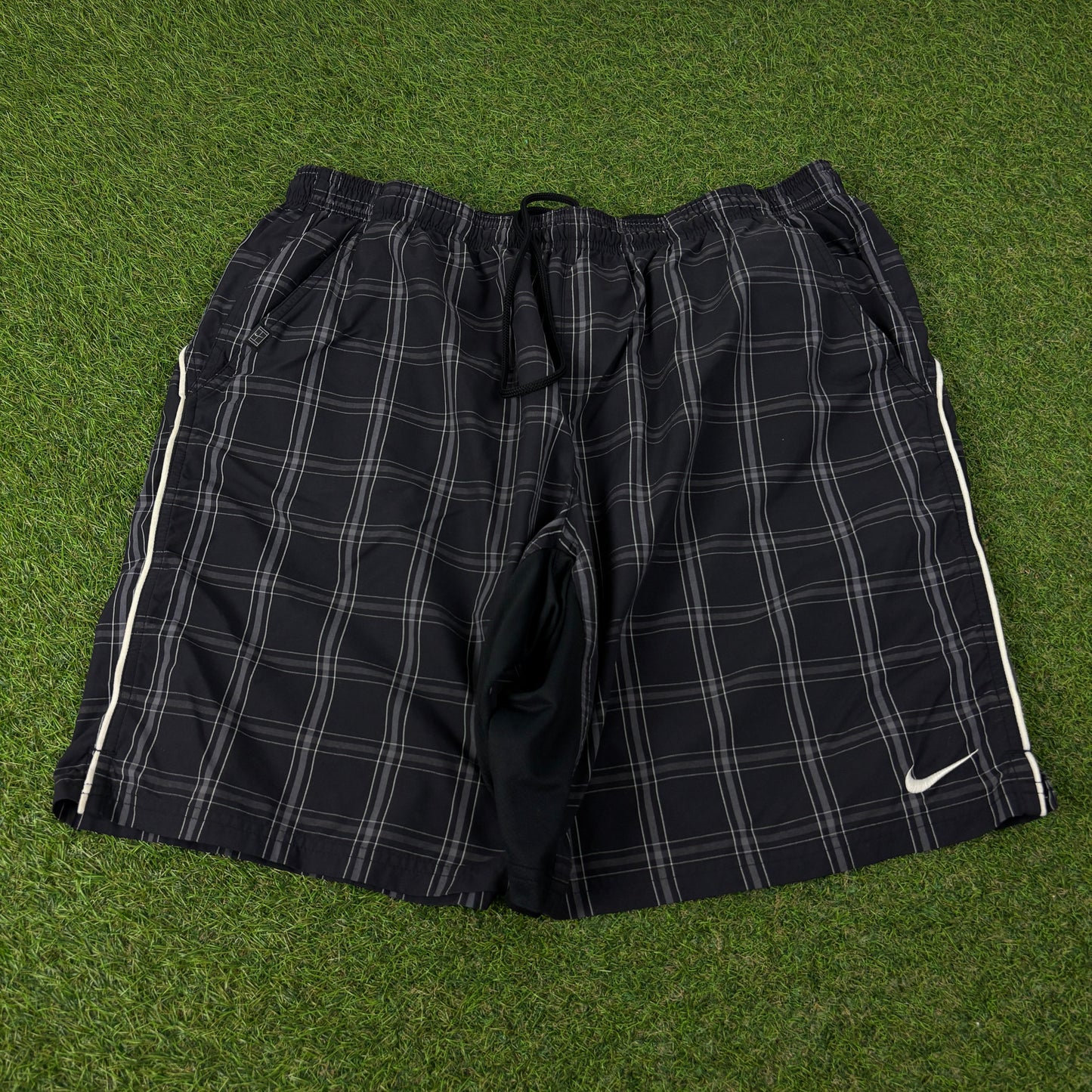 00s Nike Plaid Court Shorts Black XXL