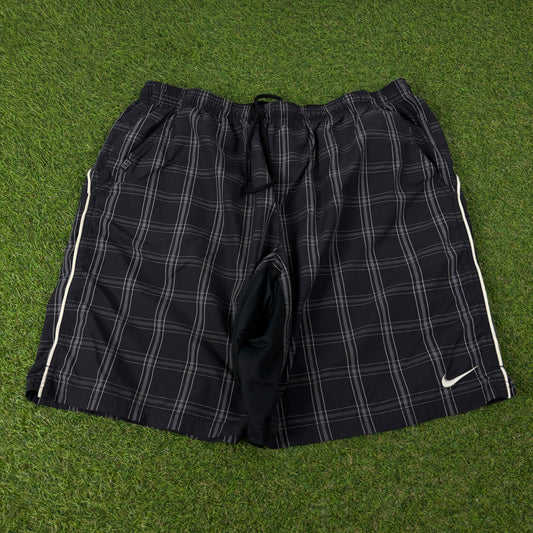 00s Nike Plaid Court Shorts Black XXL