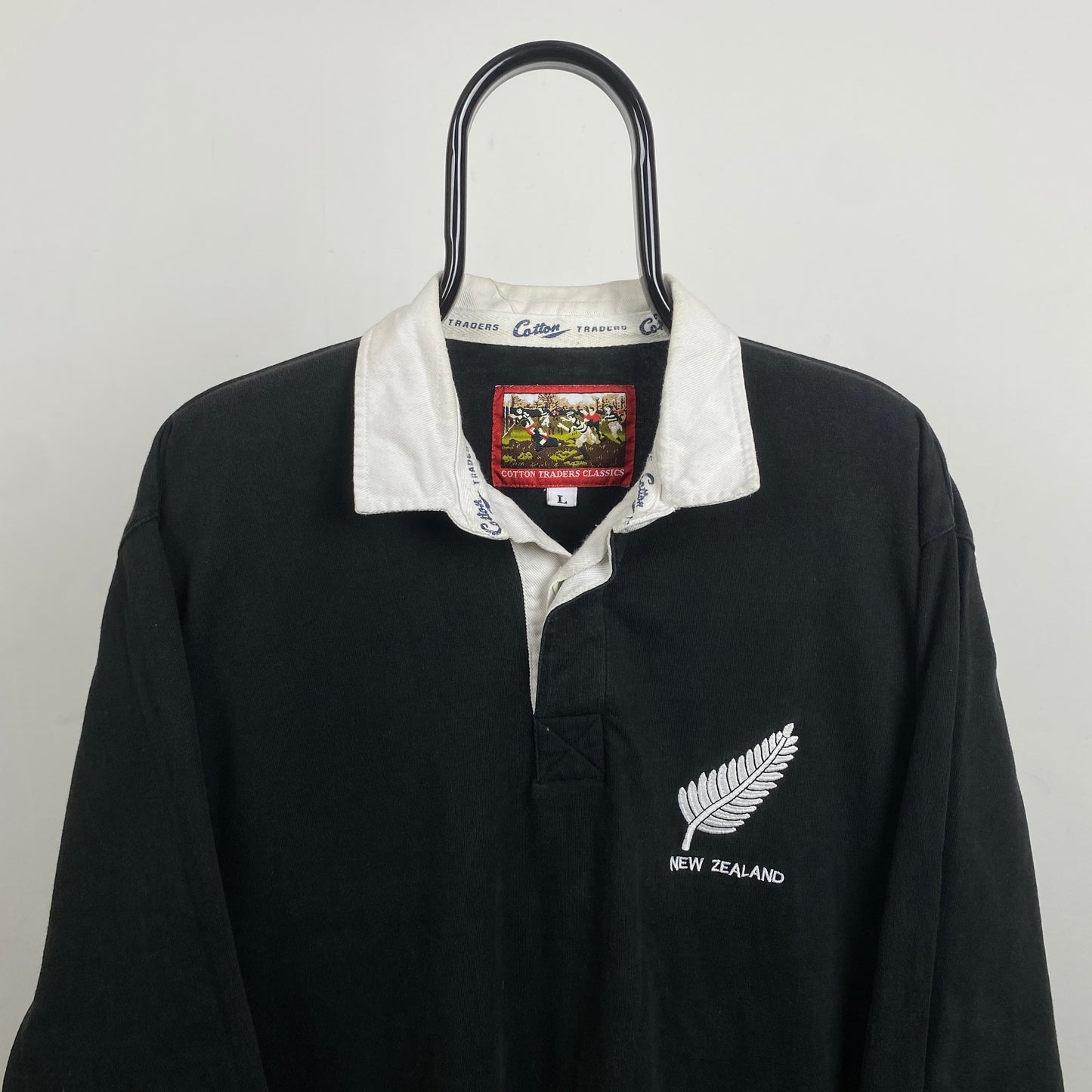 Retro New Zealand Rugby Sweatshirt Black Large