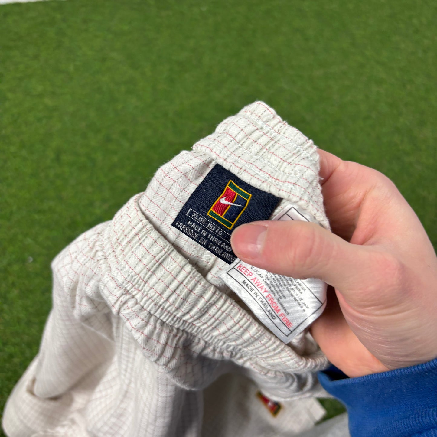 90s Nike Challenge Court Plaid Shorts White XL