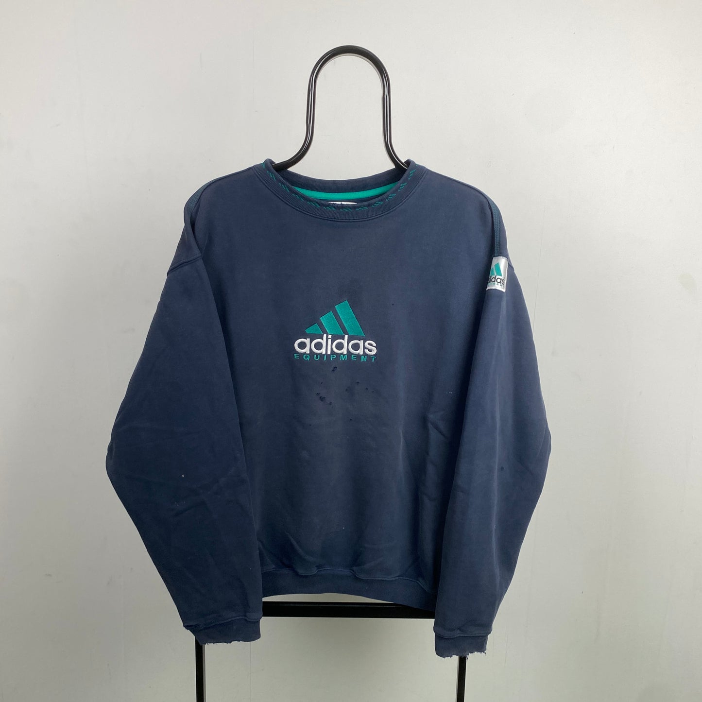 00s Adidas Equipment Sweatshirt Blue Small