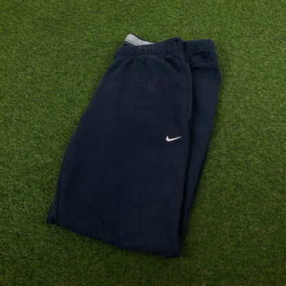 00s Nike Wide Leg Cotton Joggers Blue Medium