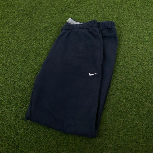 00s Nike Wide Leg Cotton Joggers Blue Medium