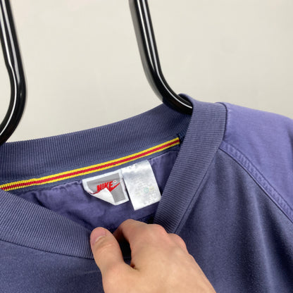 90s Nike Sweatshirt Blue Large