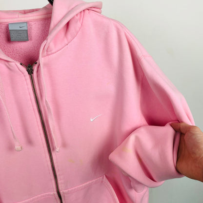 00s Nike Heavyweight Zip Hoodie Pink XL