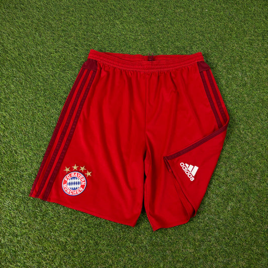 00s Adidas Bayern Munich Football Shorts Red Small