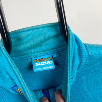 Retro 90s Suzuki Motorsport Fleece Sweatshirt Blue Large