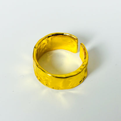 Adjustable Molten Ring Gold