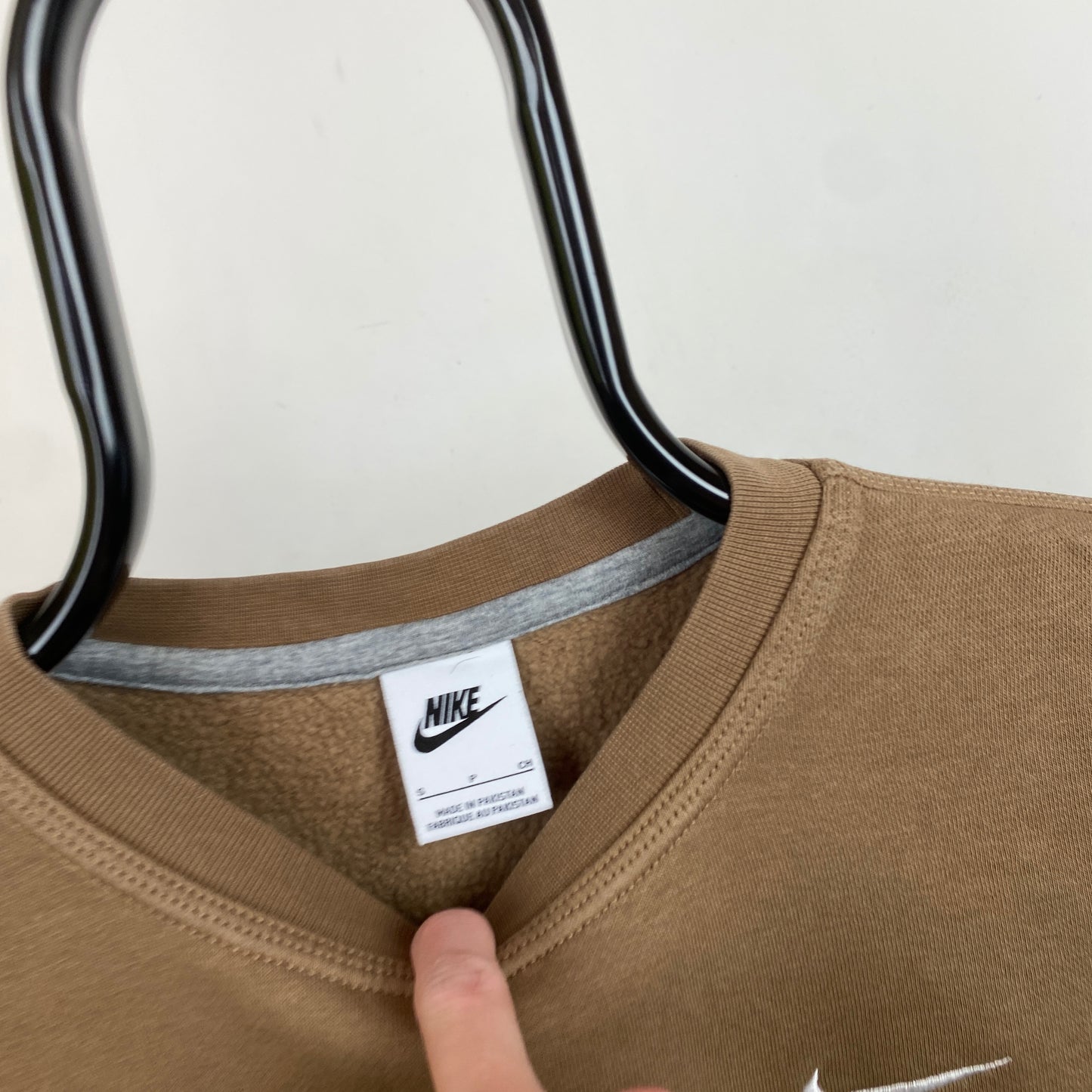 00s Nike Swoosh Sweatshirt Brown Small