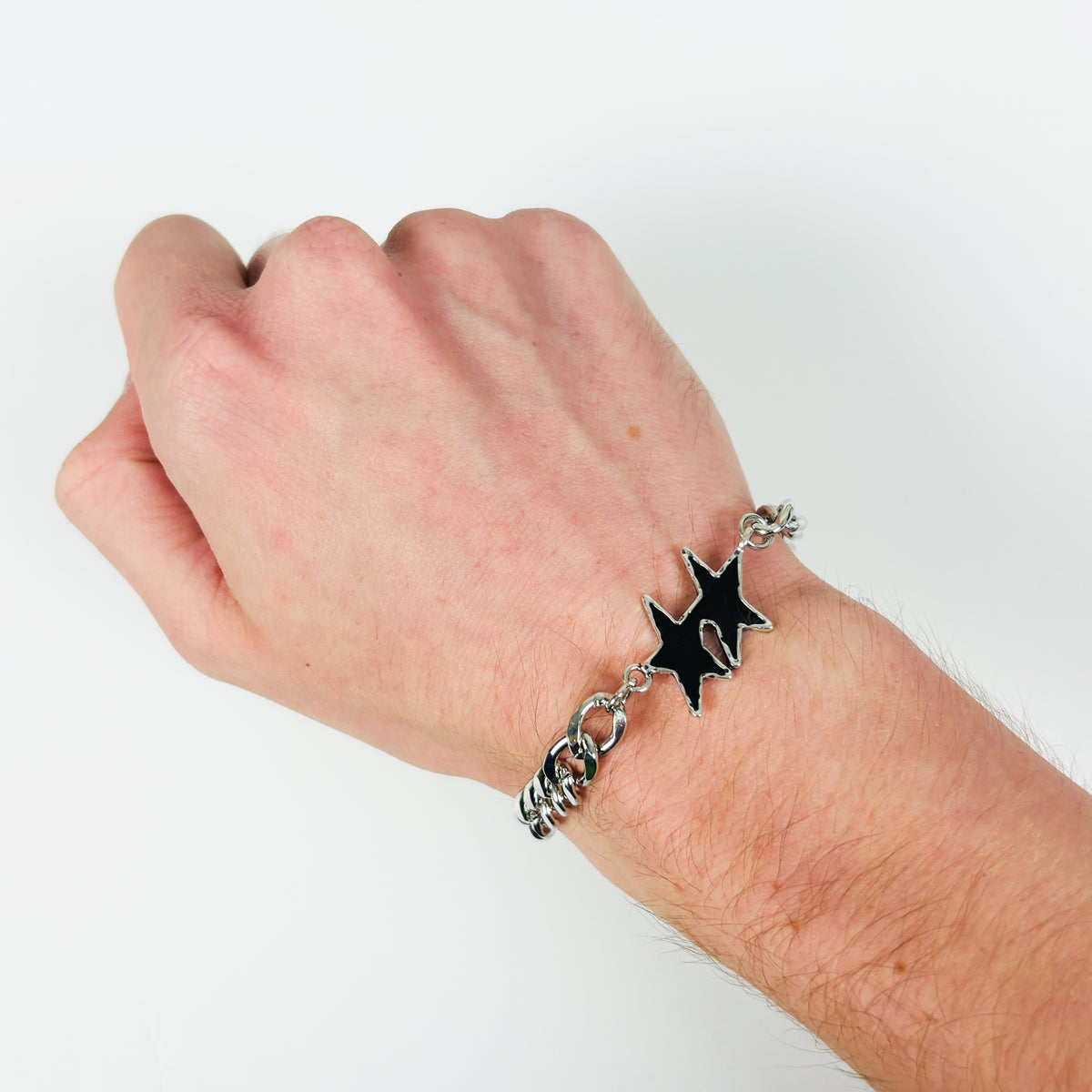 Vintage Star Bracelet Silver Black