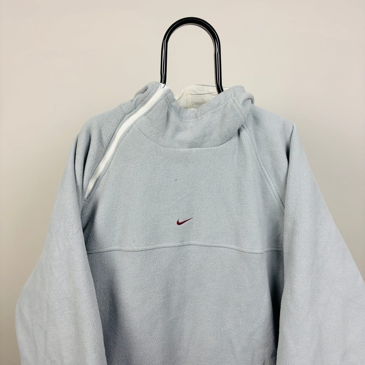 00s Nike Reversible Sidewinder Fleece Coat Jacket White Blue Large