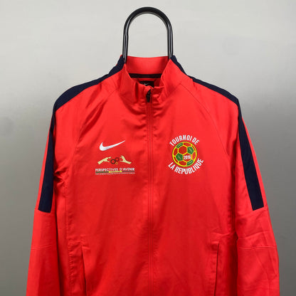 00s Nike Football Windbreaker Jacket Red Small