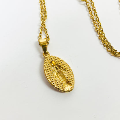 Retro Jesus Necklace Chain Gold