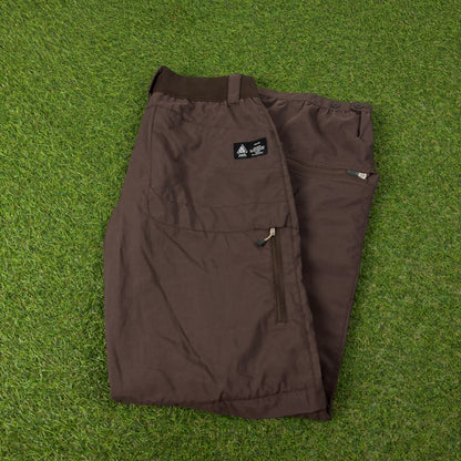 00s Nike ACG Zip Off Joggers Brown Small