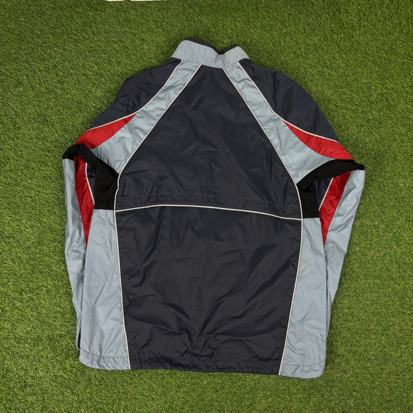 90s Nike Reflective Windbreaker Jacket + Joggers Set Blue Medium