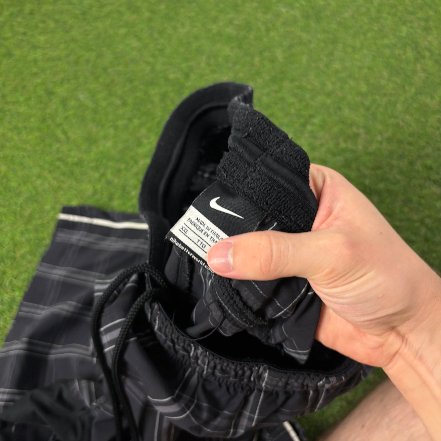00s Nike Plaid Court Shorts Black XXL