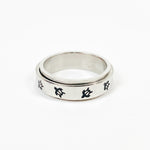 Retro Vintage Turtle Spinning Ring Silver