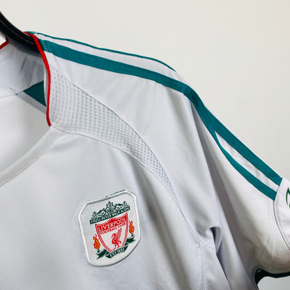 Retro 90s Liverpool FAN Style Football Shirt T-Shirt White XL