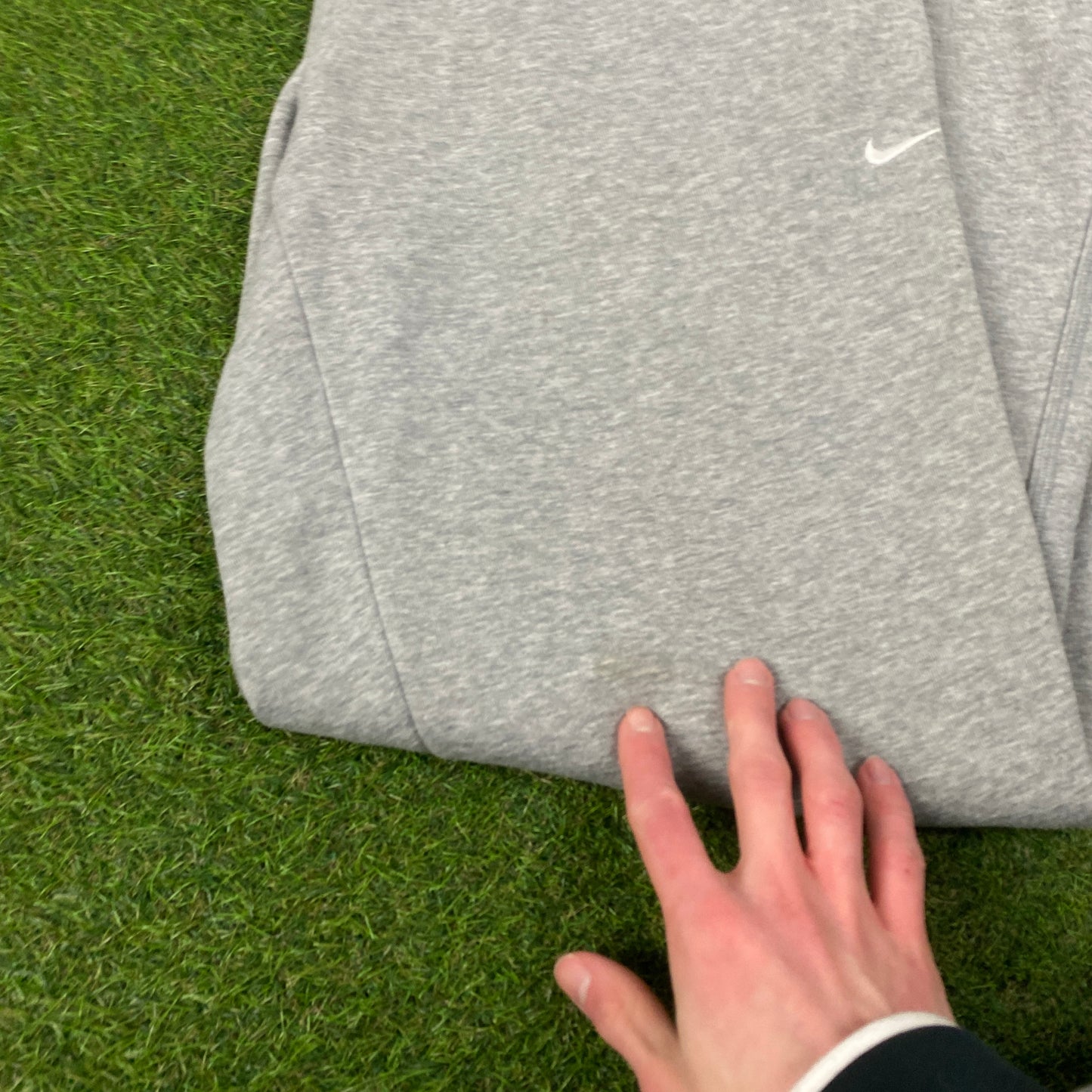 00s Nike Wide Leg Cotton Joggers Grey Small