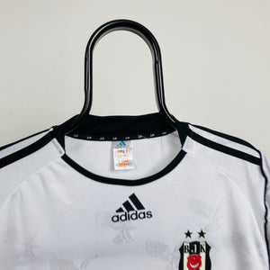 90s Adidas Fenerbahce Football Shirt T-Shirt White Medium