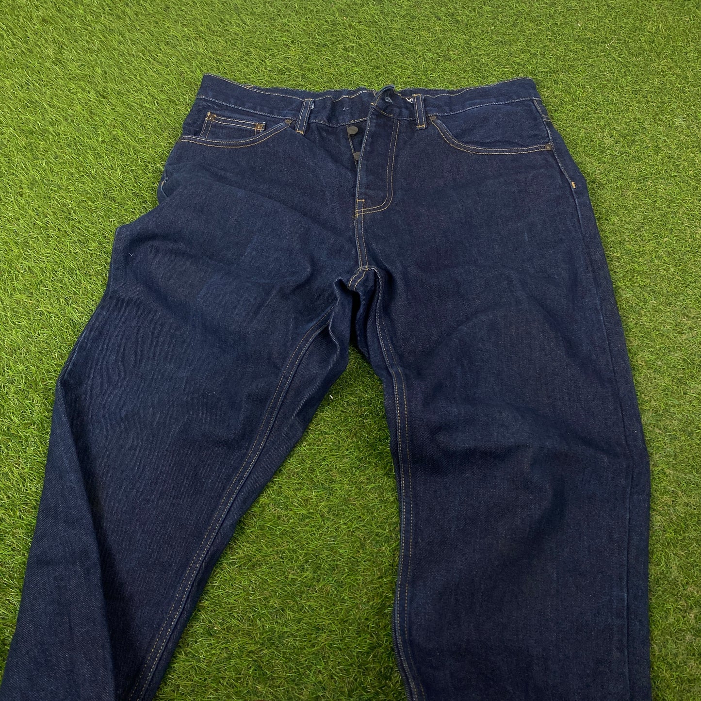 00s Carhartt Newel Pant Jeans Joggers Blue Medium