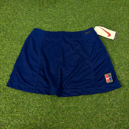 90s Nike Challenge Court Tennis Skirt Blue Medium