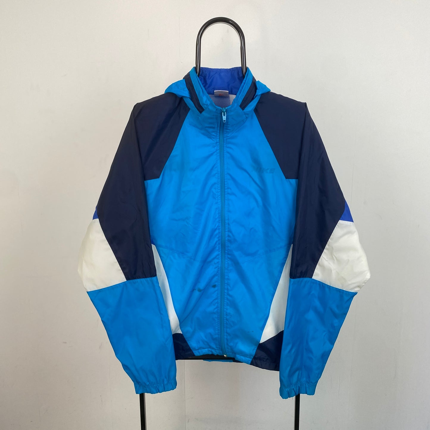 90s Nike Windbreaker Jacket Blue Large