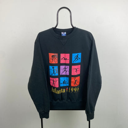 Retro Champion Atlanta 96 Olympic Sweatshirt Black Large