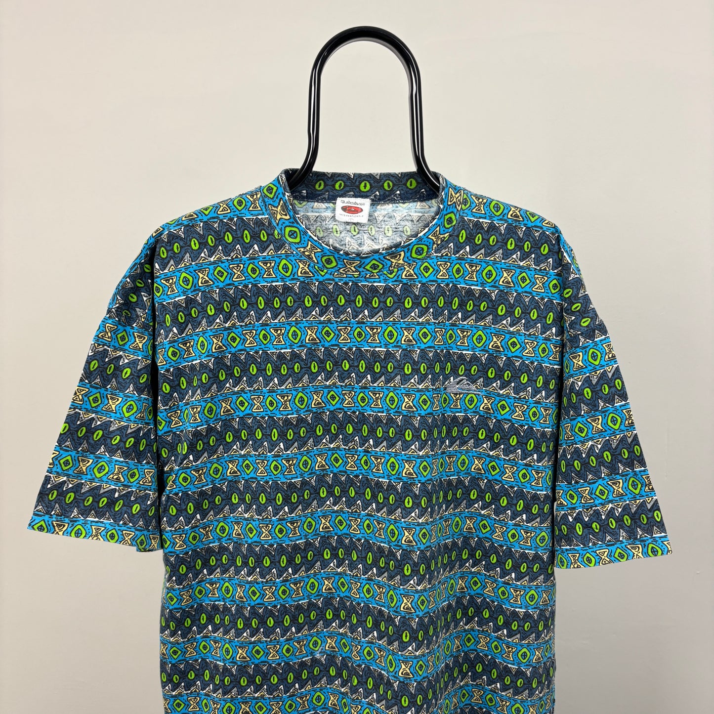90s Quiksilver T-Shirt Green Large