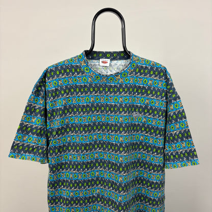90s Quiksilver T-Shirt Green Large