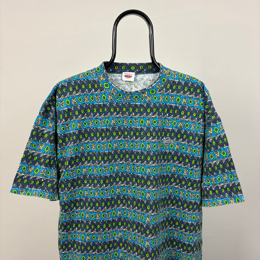 90s Quiksilver T-Shirt Green Large