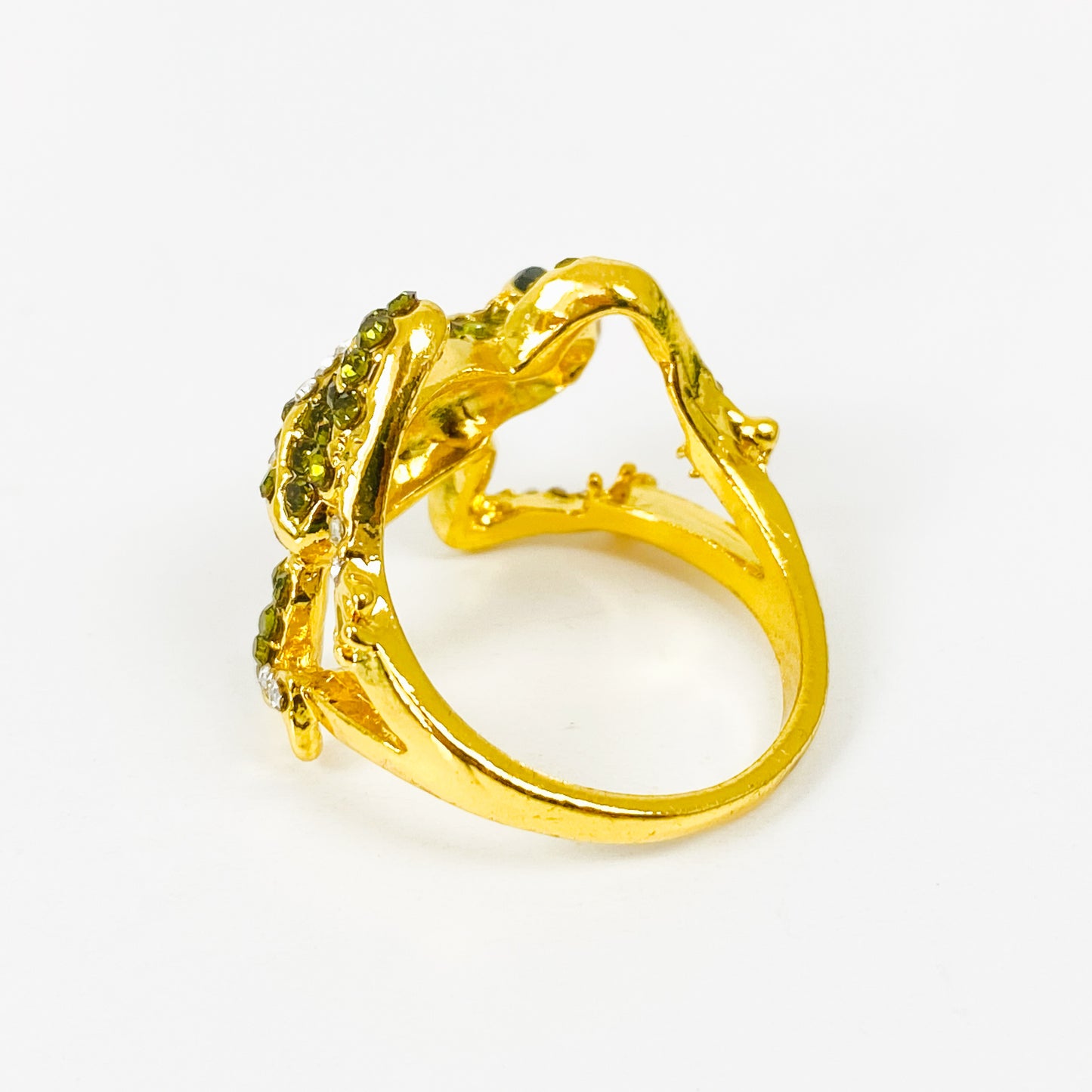 Gemstone Frog Ring Gold