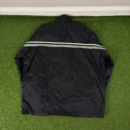 00s Nike Piping Windbreaker Tracksuit Set Jacket + Joggers Black XL