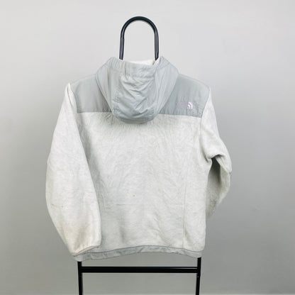 00s The North Face Fleece Zip Hoodie White Womens Large