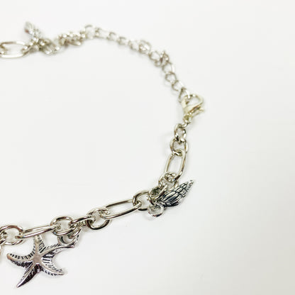 Retro Sea Life Bracelet Necklace Chain Silver