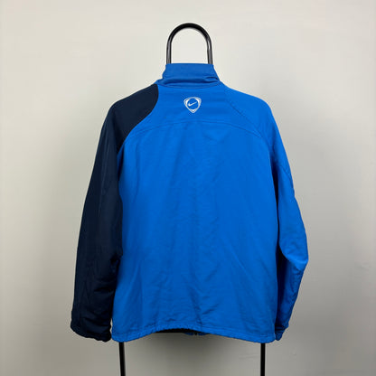 90s Porto T90 Windbreaker Jacket Blue Medium