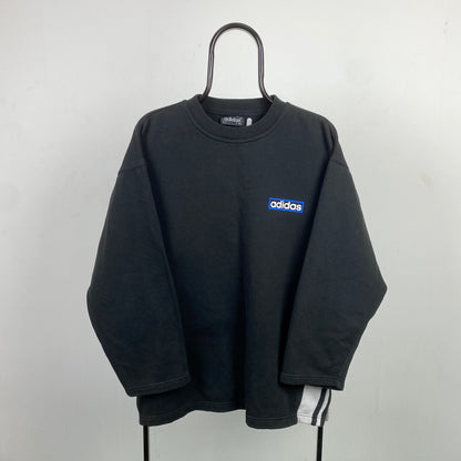 90s Adidas Sweatshirt Black Large